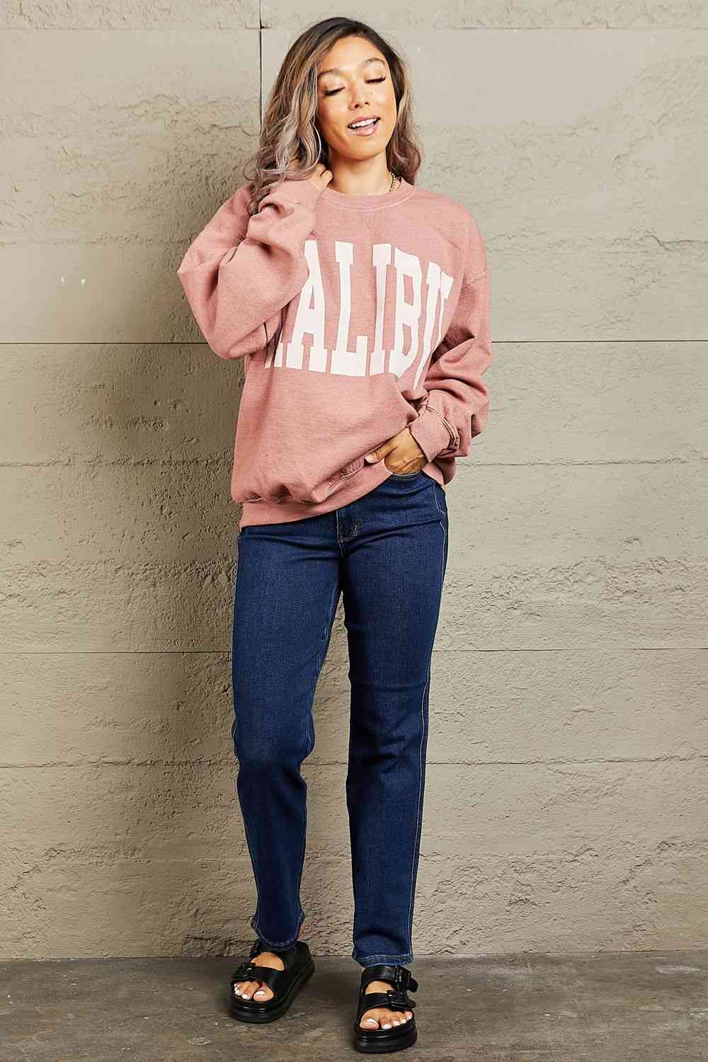 Sweet Claire "Malibu" Oversized Crewneck Sweatshirt